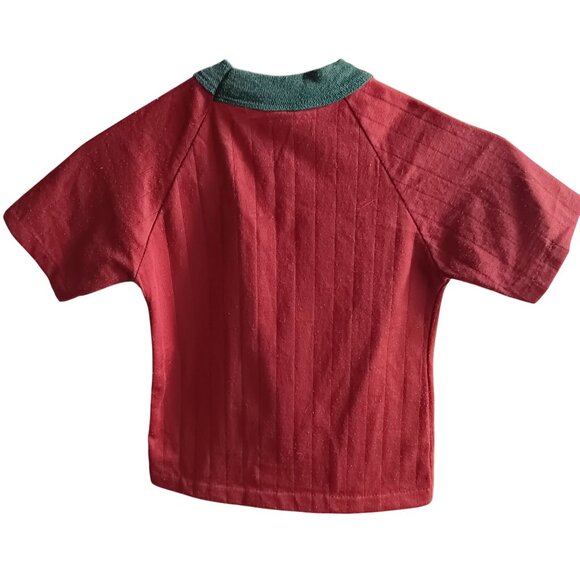 Boys 6/8 True Vintage Single Stitch T-Shirt Embroidered Basketball Hoop Ringer - Picture 5 of 6